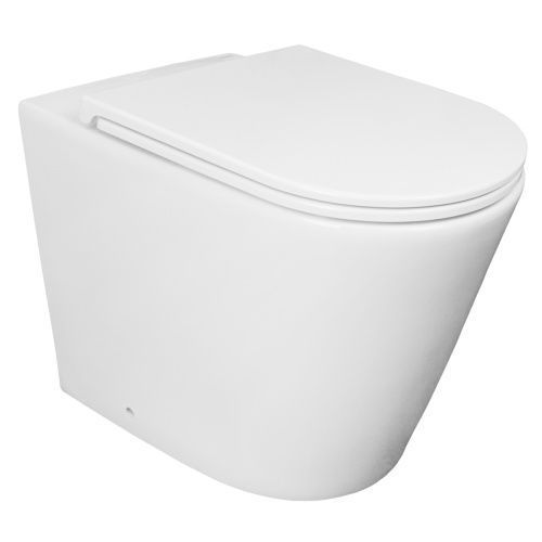 Унитаз приставной Azario Teramo AZ-1003DNR белый с сиденьем микролифт безободковый каскадный смыв