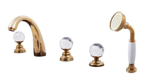 Смеситель RavSlezak BRILLIANCE BRILLIANCE176.5PZ на борт ванны золото