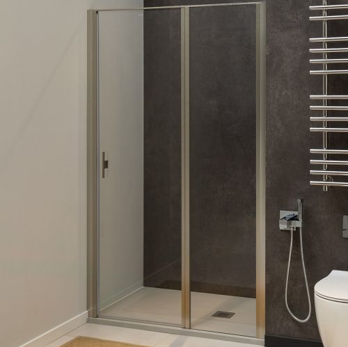 Душевая дверь Allen Brau Priority 3.31005.BA 100х200 стекло прозрачное профиль серебро