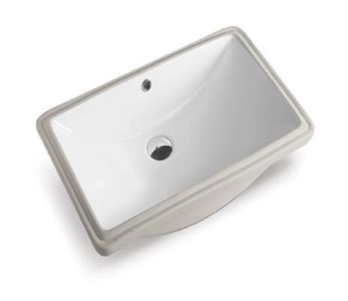 Раковина из сантехнического фаянса CeramaLux 540F 60х40 встраиваемая цвет белый без отверстий под смеситель