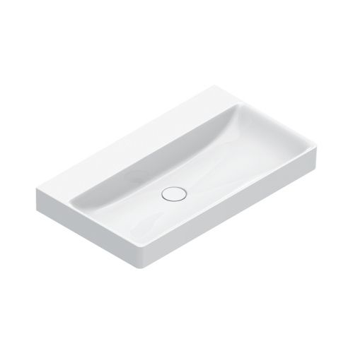 Раковина керамическая Catalano Green 420800001 80 см подвесная цвет белый без отверстий под смеситель