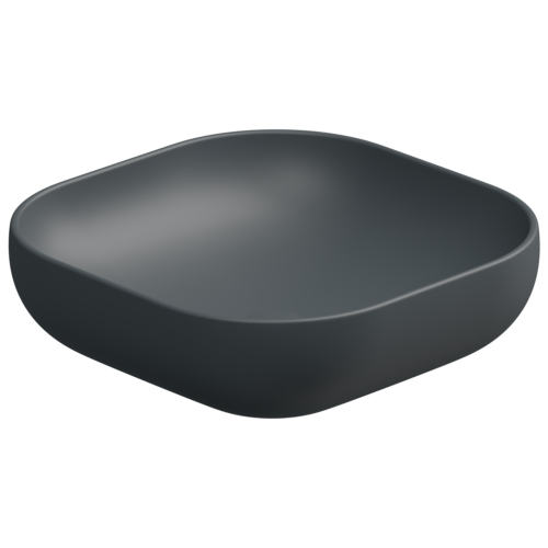 Раковина керамическая GSG Ceramic Design Easy EALAVQU45028 50х50 накладная цвет черный без отверстий под смеситель