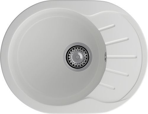 Кухонная мойка Granfest Rondo R-580L иней 60х45 цвет белый поверхность матовая