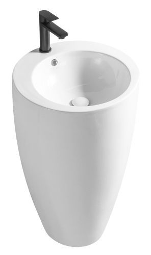 Раковина из сантехнического фаянса Azario COMELLA AZ-311 50х50 напольная цвет белый 1 отверстие под смеситель