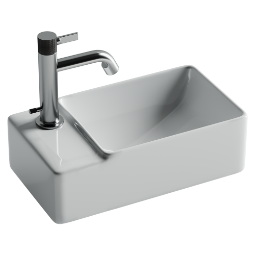 Раковина из сантехнического фарфора Ceramica Nova ELEMENT CN5046 40х20 подвесная цвет белый 1 отверстие под смеситель