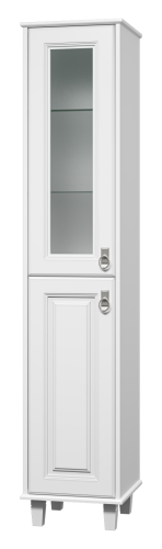 Шкаф-пенал Misty Версаль П-Вер05035-011ВСЛ 40х180 напольный цвет белый