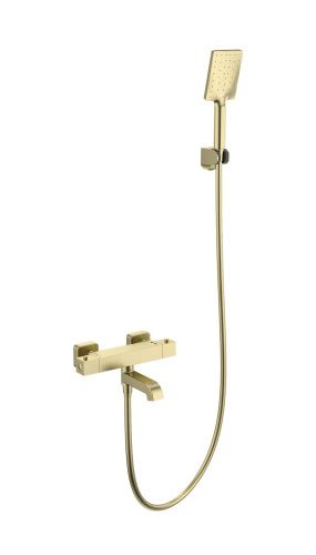 Смеситель для ванны Wonzon & Woghand Stay WW-B2026-A1-BG настенный золото с термостатом