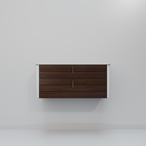 Тумба с раковиной ArtDecco Gabriella (Габриелла) AGB09W24S100 90х50 подвесная цвет коричневый/белый