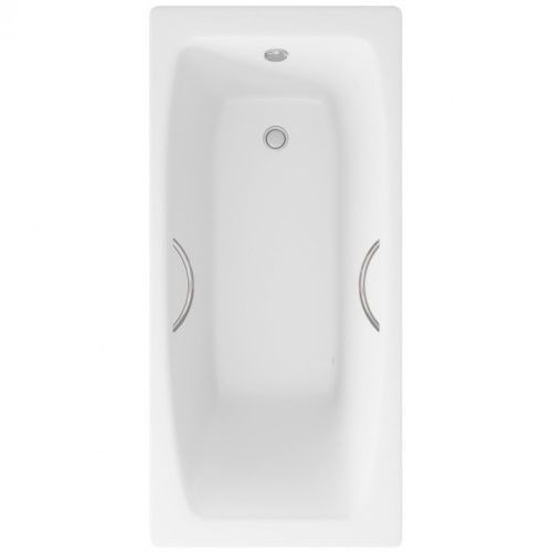 Ванна чугунная Delice Repos DLR220508R 170х70 пристенная прямоугольная без ножек с ручками
