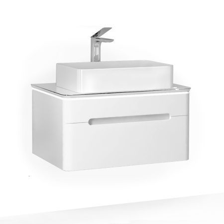 Тумба под раковину Jorno SHINE Shi.01.75/P/W 80х50 подвесная цвет белый