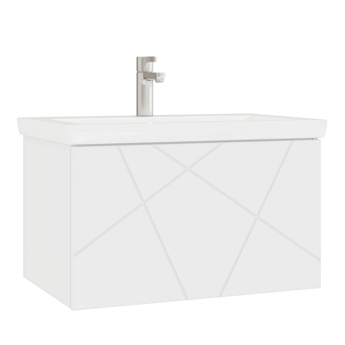 Тумба под раковину Vigo Geometry 033 60х40 подвесная цвет белый