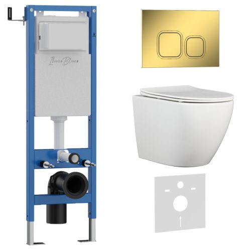 Комплект унитаз с инталляцией и клавишей смыва Iberica Blanca BILBAO ALTO IB.001M.BLA.231.836