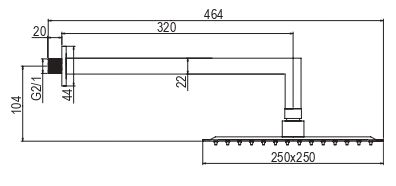 Душевая система AQG Bold 19BOLEC32105 встраиваемая в стену цвет черный - фото 3