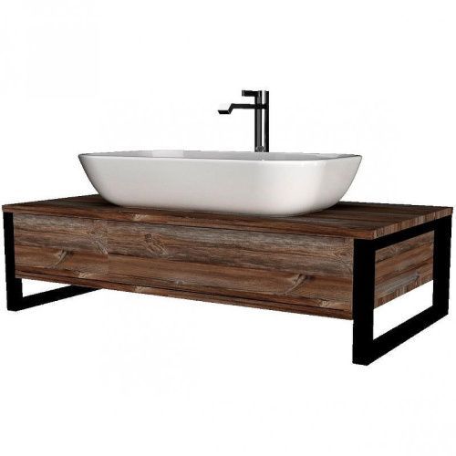 Тумба под раковину 1MarKa Grunge Loft У85847 100х50 подвесная цвет коричневый