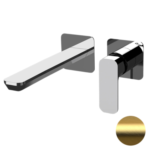 Смеситель для раковины Daniel Tiara TA632PLDP встраиваемый в стену золото