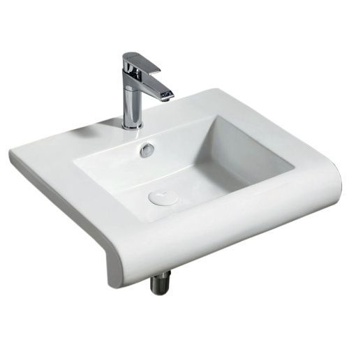 Раковина из сантехнического фаянса Azario AZ-40032-605 60х50 подвесная цвет белый 1 отверстие под смеситель