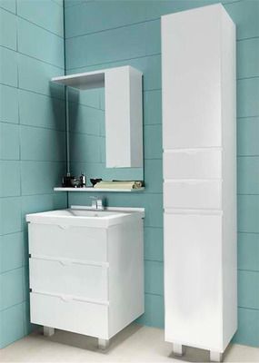 Шкаф-пенал 1MarKa Кода У57595 40х200 напольный цвет белый - фото 2