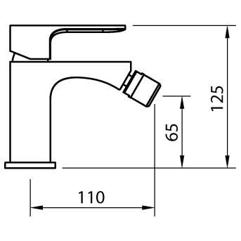 Смеситель Clever Saona Slim 60121 на биде хром - фото 2