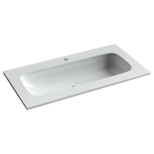 Раковина из сантехнического фарфора Ceramica Nova GRACE CN7019 90х50 накладная цвет белый 1 отверстие под смеситель