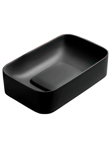 Раковина из сантехнического фаянса WeltWasser WW SK 10000008705 40 см накладная цвет черный