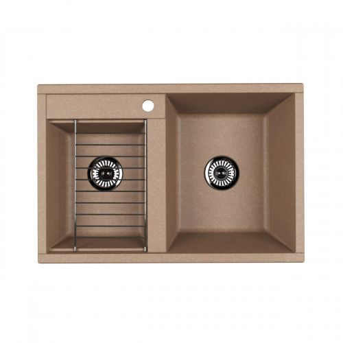 Кухонная мойка Aquaton Делия 78 1A723132DE260 80х50 цвет бежевый