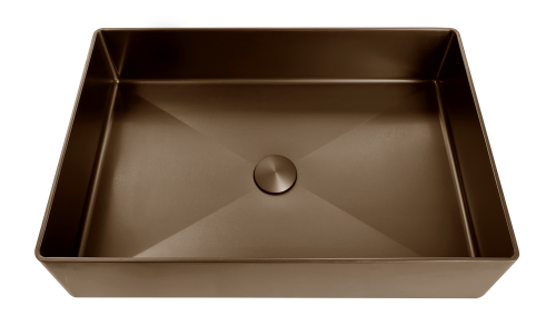 Раковина из нержавеющей стали AltroBagno Solido AltroBagnoSolido001024BrAn 60х40 накладная цвет бронза