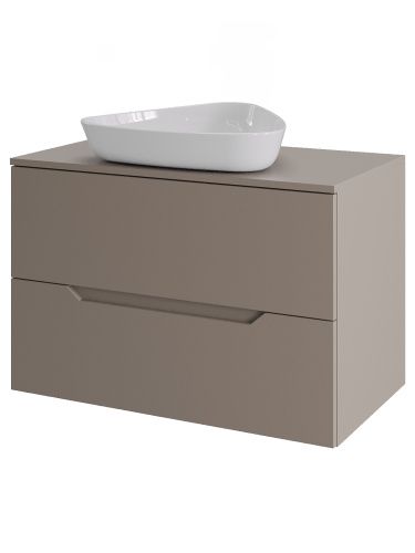 Тумба с раковиной Orange Line Li-70TuLMDF+B07-500W 70х50 подвесная цвет бежевый