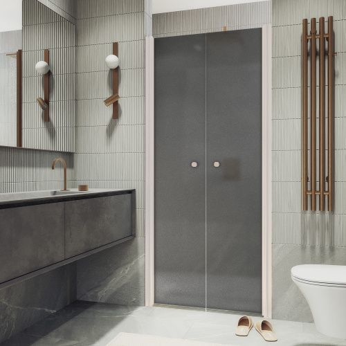 Душевая дверь Maybah Glass MGD-440-1 90х200 стекло тонированное профиль белый