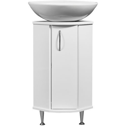 Тумба под раковину Stella Polar Концепт угловой SP-00000156 30х30 напольная цвет белый