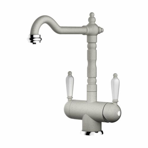 Смеситель для кухни Omoikiri Amagasaki 4994072 на мойку белый/хром