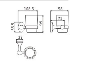 Стакан CeramaLux Bell 53502 - фото 2
