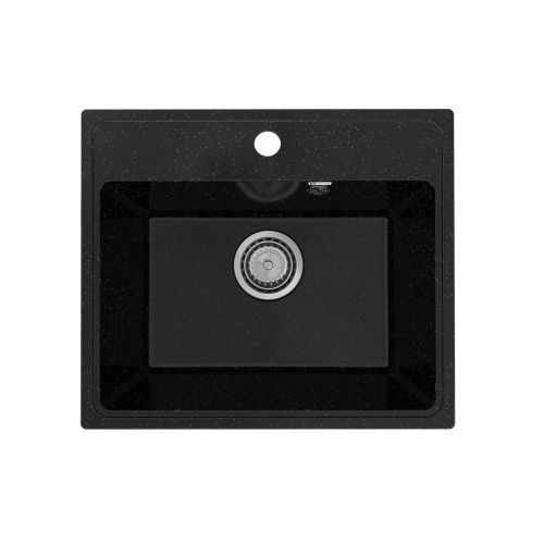 Кухонная мойка Practik PR-490 PR-M-490-004 50х40 цвет черный поверхность глянцевая