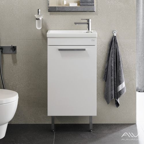 Тумба с раковиной Alavann Azzoro ALV0967000 50х30 напольная цвет белый