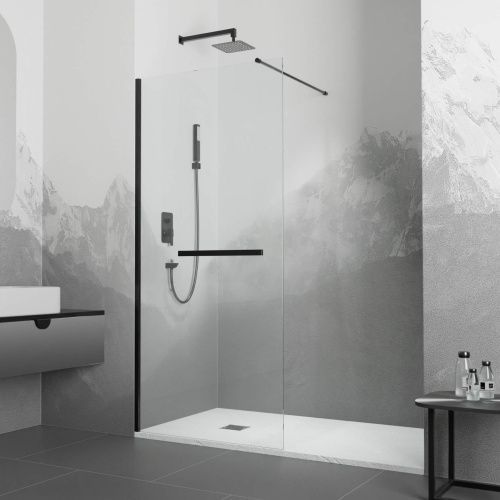 Душевая перегородка RGW Walk In 35104012-14 120х195 стекло прозрачное профиль черный