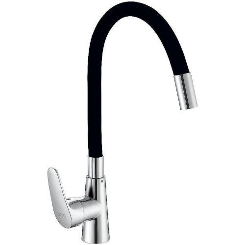 Смеситель для кухни D-Lin D155302-1 на мойку черный/хром