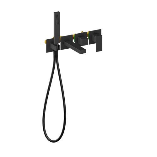 Смеситель для ванны и душа Timo Selene 2014/03YSM встраиваемый в стену черный