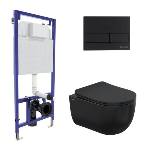 Комплект унитаз с инталляцией и клавишей смыва Berges NOVUM 043324