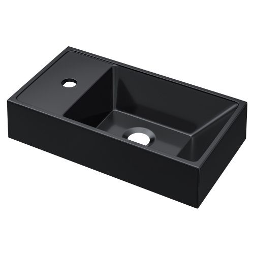 Раковина из искусственного камня Uperwood Classic New 2911021334 40х20 полувстраиваемая цвет черный