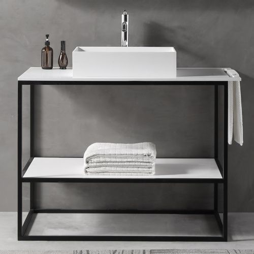 Комплект мебели: консоль + раковина + зеркало Abber 110х60 напольный цвет