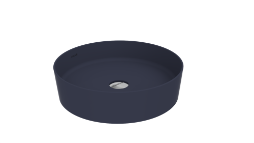 Раковина из сантехнического фарфора Creavit Loop LP145-00BM00E-0000 50х50 накладная цвет серый без отверстий под смеситель