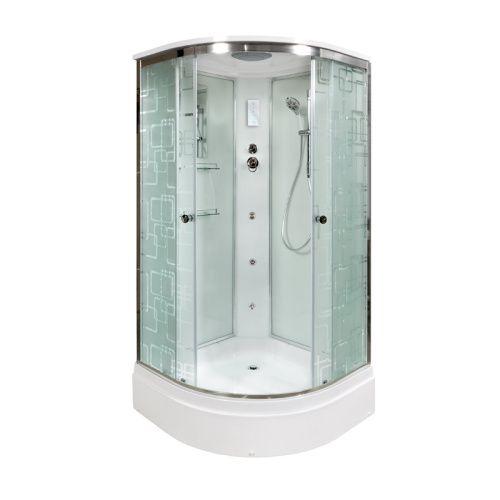 Душевая кабина AvaCan EM2790GM+EL 90х90 четверть круга с крышей ориентация универсальная