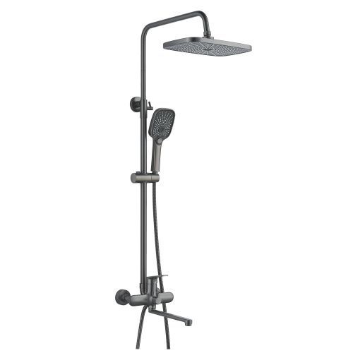Душевая стойка Raffine F3685T настенная цвет оружейная сталь
