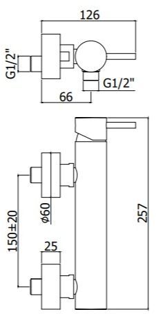Смеситель для душа Paffoni Light LIG168ST настенный нержавеющая сталь - фото 2