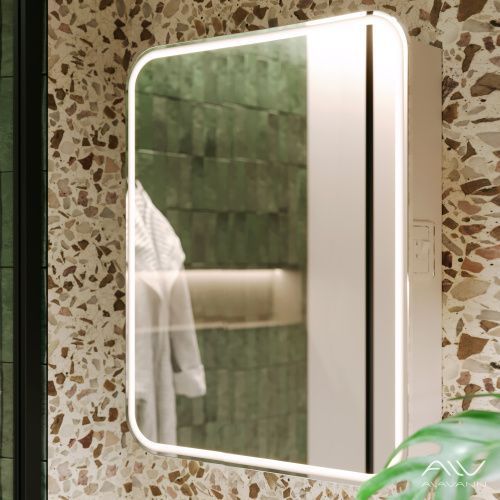 Зеркало-шкаф Alavann Lana ALV0279002 70х80 подвесной цвет белый