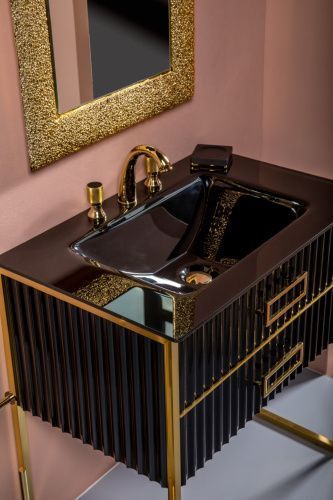 Тумба под раковину Armadi Art Monaco 866-080-BG 80х50 напольная цвет черный