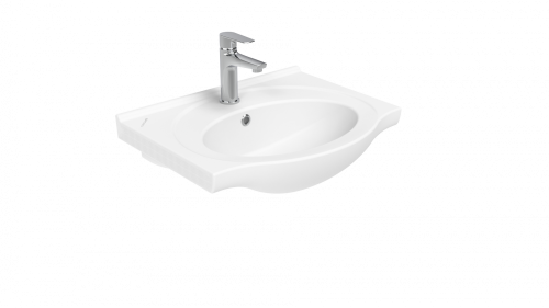 Раковина из сантехнического фарфора Creavit ETOL ET155-00CB00E-0000 60х40 накладная цвет белый