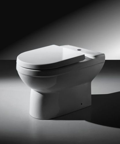 Чаша унитаза напольная Bravat New Moon CX01019UW-P-RUS цвет белый с сиденьем микролифт без бачка каскадный смыв