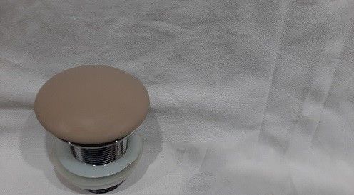 Раковина из сантехнического фаянса CeramaLux 104MC-1 40х40 накладная цвет коричневый без отверстий под смеситель - фото 2