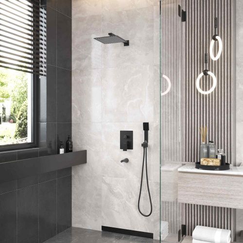 Душевая система Berges Ventas 073006 встраиваемая в стену цвет черный