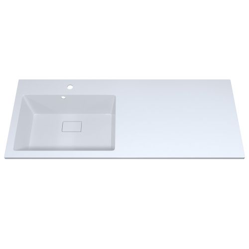 Раковина из литьевого мрамора Uperwood Cosmos 291020411 120х48 над стиральной машиной цвет белый